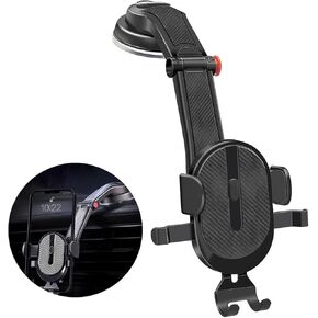 360 Degree Suction Cup Phone Mount, Car Phone Holder Mount Windshield Easy to Install, Suction Phone Holder for Dashboard for Many Model
