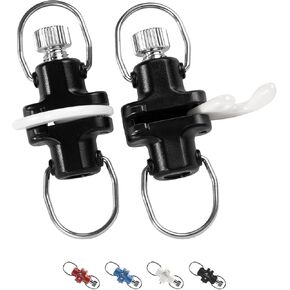 BLUEWING 2pcs Zirconia Outrigger and Flat Line Release Clip UV Resistance for Trolling Fishing with 0-40 lbs Adjustable Tension