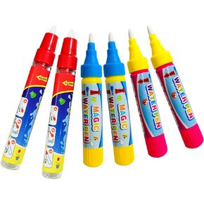 Water Doodle Pens Replacement Water Pen, Drawing Doodle Pens for Aqua Water Doodle Mat (Multicolored-6pcs)