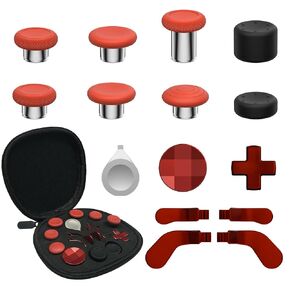 16 in 1 Metal Thumbsticks for Xbox One Elite Series 2, Replacement Accessory Kits with Metal Thumbsticks, D-Pads, Paddles, Adjustment Tool, Replacement Parts for Xbox One Elite 2