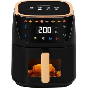 Panana 8QT Large Air Fryer Compact, 8 Preset Menus Airfryer, One-Touch Digital Control Presets, Touchscreen Display, Dishwasher Safe, Nonstick, Fit for Family (Green)