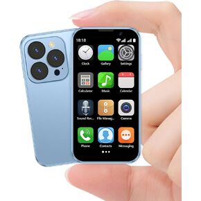 Mini Phone 3G Unlocked Small Smartphone with 2GB+16GB, 3.0" HD Touch Screen,Dual SIM, Pocket Cellphone, Best Gift for Kids, Mini Phone for Kids - Blue