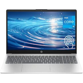 HP 15.6" Touchscreen Laptop, Intel Core i5 Processor, 16GB RAM, 1TB SSD,Numeric Keypad, Bluetooth, Wi-Fi, Long Battery Life, Windows 11 Home, Alpacatec Accessories, Silver