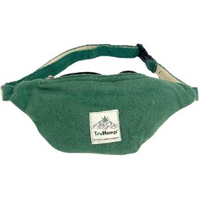 Hemp Fanny Pack, Natural Beige – Adjustable Waist Hip Bag with Dual Compartments, Durable & Stylish Lightweight Travel & Outdoor Accessory