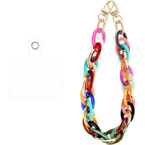 Vin Beauty Phone Wrist Strap Acrylic Phone Charms Strap Detachable Phone Bracelet Charm Strap for Phone Case Cellphone Lanyard with Tether Tab Phone Charms Wrist Strap for Phone Case