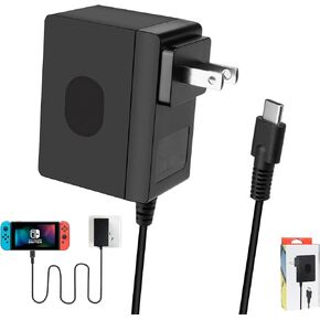 9FT Switch Charger for Nintendo Switch, AC Adapter Compatible with Switch Lite and Switch OL, Power Supply 15V 2.6A Fast Charge Replacement for Nintendo Switch Support TV Mode and Dock Station