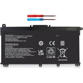 DMKAOLLK 41.04Wh HW03XL L97300-005 Battery Replacement for HP Pavilion 15-EG 15-EH 17-CN 17-CP 15-eg0073cl 15-eg0070wm 15-eh0050wm 17-cn0xxx 17-cn0023dx 17-cn0053cl L96887-421 HWO3XL HW03041XL 11.34V