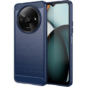 Ysnzaq Brushed Case for Xiaomi Redmi A3, Ultra Thin Rugged Shockproof Protective Phone Case for Xiaomi Redmi A3 AD Blue