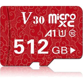Micro Memory SD Card 512GB, UHS-I, SD-Memory-Card Up to 60MB/s, A1, U1, Class10, V30, High Speed TF Card in Saudi Arabia