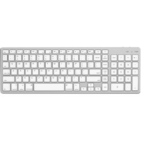 Wireless Bluetooth Keyboard for Apple Mac OS – US QWERTY Layout, Scissor Keys Precise Typing, Rechargeable Battery, Extra-Long Working Time, Compatible with iMac/MacBook Pro/Mac Mini or iPad