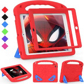 Kids Case for iPad 9th/8th/7th Generation (iPad 10.2 inch 2021/2020/2019), Shockproof Case with Screen Protector (Red)