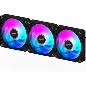 AORUS EZ Chain Fan 120 (3-Pack), 120mm Hydro Dynamic Bearing ARGB Computer Case Fan