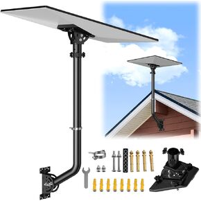 Starlink Long Wall Mount, Starlink Gen 3 Mount Pipe Adapter, 160° Tilt Adjustable Starlink Long Pole Mounting Kit, 24 Inch Wall Mount/Roof Mount for Starlink V3 Standard and Enterprise Dish