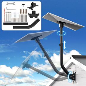Mount for Starlink Gen 3,Adjustable Wall/Roof Mount for Starlink Internet Satellite Kit, Aluminum Alloy Mount Gen3 with Pipe Adapter for Starlink V3 Dish