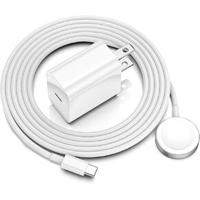 Charger for Apple Watch with USB C Fast Charger Block,Upgraded USB C Fast iPhone Watch Charger [MFi Certified] 6FT Magnetic Charging Cable for iWatch Series SE/9/8/7/6/5/4/3/2/1