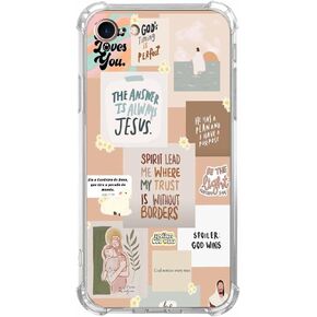 Case for iPhone SE 2nd/SE 3rd, iPhone 7/8 with Christian Quotes Design, Jesus God Bible Verse Pattern, Clear Soft TPU Bumper Case, 4.7" (Christian, 7)