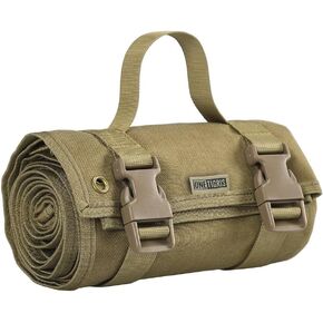 OneTigris Shooting Mat - Roll-up Shooting Mat Prone Shooter Mats Tactical Shooting Blanket Mat for Range Shooting Hunting (Non-Padded - Brown)