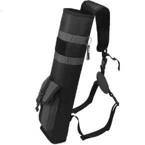 Archery Lightweight Back Arrow Quiver Dual Use Hip Arrows Bag Arrow Holder with Shoulder Strap and Belt Clip for Arrows, Bow Hunting and Target Practicing