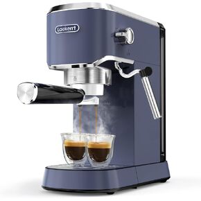 Laekerrt Espresso Machine 20 Bar Coffee Maker CMEP02 with Commercial Milk Frother Steam Wand, Compact for Latte and Cappuccino (Pear White, Stainless Steel) Gift Lovers