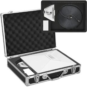 Starlink Mini Aluminum Carrying Case for Travel, Starlink Mini Hard Case, Durable, Lockable Design with Custom Foam Compartments for Starlink Mini and Accessories