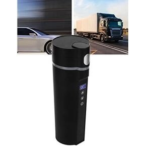 450ml Smart Electric Heated Travel Mug, Portable Water Boiler Heated Travel Mug Temperature Control, Low Noise Multiple Temperature Adjustable Coffee Tea Truck Cup for Travelling, Camping
