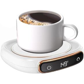 Coffee Mug Warmer Cup Warmer for Desk Auto Shut Off Coffee Warmer Plate（White）
