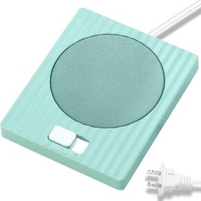 Coffee Mug Warmer, Fastest Heating Cup Warmer for Office Desk Accessories, Metal Heating Panel, 2 Temperature Setting Cup Warmer for Heating Coffee, Beverage, Cocoa, Milk, Tea and Candle,(Green)
