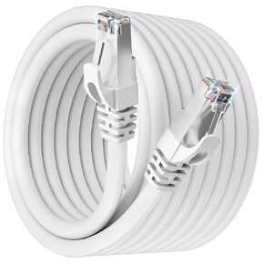 Cat 7 Ethernet Cable 30ft Outdoor, SFTP Cat 7 Shielded Ethernet Cable 24AWG, High Speed Internet Network Cable 10Gbps 600Mhz, RJ45 Cat 7 LAN Cable Direct Burial Waterproof for Router Modem Gaming