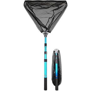 Fishing Landing Net Fishing Net with Telescoping Handle Compact & Foldable Nylon Mesh Net Freshwater for Easy Transportation & Storage, Extend to 58 Inch