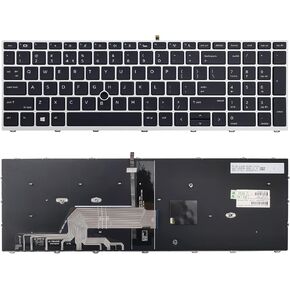 TLBTEK Backlight Keyboard Replacement Compatible withHP ProBook 650 G4 650 G5 Series Laptop L09595-001 L09593-001 L00741-001
