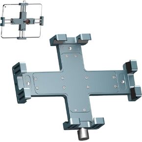 Aluminum Tablet Holder Mount with 1" Ball Head Adapter Compatible with B Size 1" Double Socket Arm and Car Holder，with 1/4 Threaded Hole Expandable, for Car/Office Desk/Vehicle Dashboard