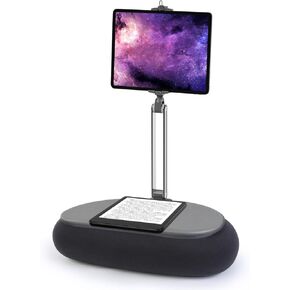 elitehood 18 inch Kindle Stand for Reading in Bed, Adjustable Tablet Pillow for Lap, Soft Kindle Pillow Stand for Bed Compatible with 6-13 inch Cell Phone, iPhone, iPad Pro Air Mini, Tablets