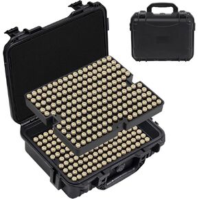 366 Rounds Ammo Storage Case - Lockable Ammo Protection Box Compatible with 9x19mm Parabellum, 9mm Luger, 380ACP, 38 S&W, 32 S&W, .40 S&W, .357SIG, 356 TS&W
