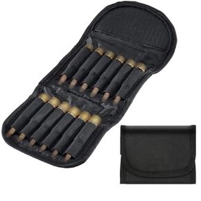 12 Round Foldable Ammo Carrier Belt Bag Gun Bullet Holder Hunting Rifle Bullet Cartridge Carrier Padded Holder Molle Shell Pouch