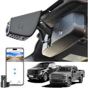 F150 Dash Cam 4K Custom fit for Ford F150 2018-2025 F250/F350 Super Duty 2020-2025 XLT Lariat King Ranch Tremor Raptor Limited Platinum(Model A), UHD 2160P Video, WiFi, App, 128GB Card