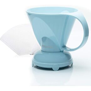 Clever NEW Coffee Dripper Macaron Blue Coffee Maker Safe BPA Free Plastic Hassle-Free Ways Make Manual Pour Over Coffee & Cold Brew, 10 Fl Oz