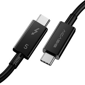 ACASIS [Intel Certified] 80Gbps Thunderbolt 5 Cable 3.3FT, USB C Video Display Cable Support 80Gbps, 120Gbps Bandwidth, 16k@60Hz, 8K@60Hz, 4K@540Hz Compatible with Thunderbolt 4/3, USB4, PD 240W
