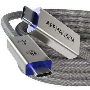 Active USB C 4 Cable Professional 3FT, 40Gbps Data, Thunderbolt 4, 8K/6K/4K Video, HiFi Audio, 100W Fast Charging, USB C to USB C Data Cable for Professional Computers, Audio/Storage Devices