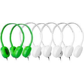 Kids Headphones Bulk Headphones for Kids Classroom Headphones for Children Toddler Boys Girls Teen and Adult,Computer Earphones Class Set of Headphones 7 Pack (2 Colors)