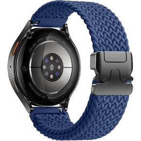 DaQin Stretchy Braided Band Compatible with Samsung Galaxy Watch 7 Band/FE 6 5 4 40mm 44mm/Watch 6 Classic 47mm 43mm/4 Classic 46mm 42mm/Watch 5 Pro 45mm/Active 2, 20mm Nylon Sport Strap for Men Women