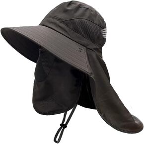Fisherman's hat Sun hat Men's Sunscreen hat Breathable and UV Resistant Suitable for Outdoor Hiking and Fishing