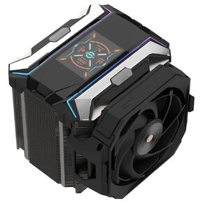 ALSEYE i600 Pro CPU Cooler, 2.83" HD Display with Temperature, Copper Base Hidden Fan Dual Tower CPU Cooler 6 Heat Pipes TDP 290W ARGB PWM Koala Fan with FDB Bearing Intel LGA & AM5 AM4 (Black)
