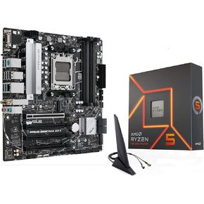 MICRO CENTER AMD Ryzen 5 7600X CPU Processor with ASUS Prime B650M-A AX II Micro ATX Motherboard