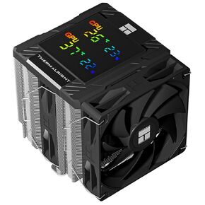 Thermalright Peerless Assassin 120 Digital Black CPU Air Cooler, Digital Screen Top Cover,6 Heatpipes Computer CPU Cooler, for AM4/AM5,Intel LGA1700/1851/1150/1151/1200, PC Cooler-Black