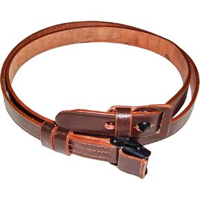 warreplica German mauser kar98k k98 Karabiner 98 Kurz M48 yugoslavian Yugo 7x57 8mm Mauser WWII Leather Sling Marked GWX 1943 (Dark Brown)