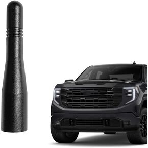 for GM Truck Short Antenna Fit for GMC Sierra and Chevy Silverado All Models | Black 3 inches Short Replacement Antenna | for Sierra Silverado Truck Antenna Accessories | Car Wash Safe