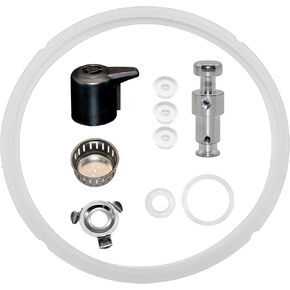 Replacement Part Set for Instant Pot Duo 5, 6 Quart Qt IP-DUO50 IP-DUO60, Include Sealing Ring, Stem Release Valve and Handle, Float Valve Seal Anti-Block Shield - 10 Packs