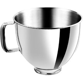 5 Quart Stainless Steel Mixer Bowl for KitchenAid Stand Mixers, Compatible with 4.5 & 5 QT KitchenAid Tilt-Head Mixers, KitchenAid Mixer Accessories, KitchenAid Replacement Bowl (5 QT)