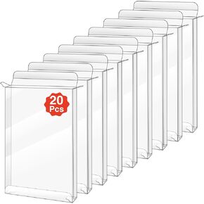20Pcs Video Game Protector Compatible with Nintendo Switch & STEELBOOK Games, Clear Plastic Sleeve Protector,Anti Dust,Scracth Free PET Cases Protector