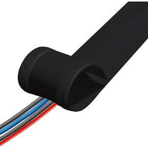 Rubber Bond Carpet Cord Cover Strips - Carpet Cord Hider for Easy Cable Management - 6"x48" Cord Covers for Wires on Floor - Low Profile Carpet Cable Cover - Floor Wire Cover for Carpet - Black